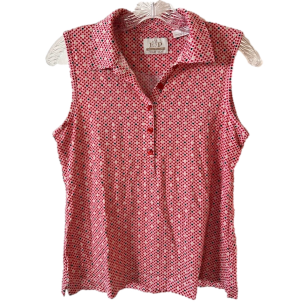 EP Pro Tour Tech sleeveless golf Tank Polo SZ Small